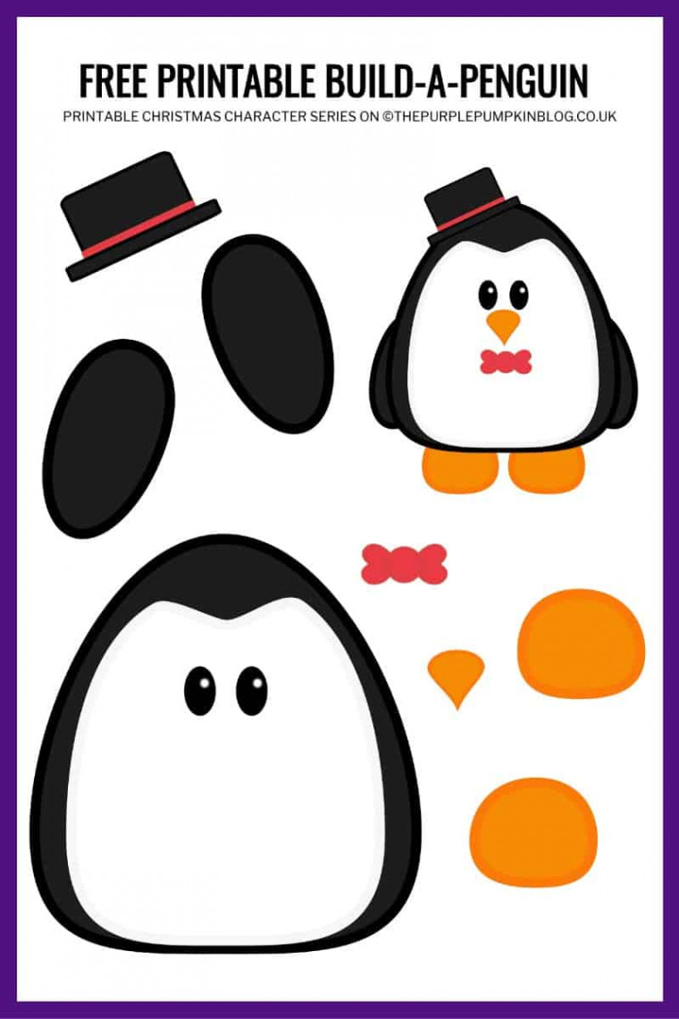 Build a Penguin Printable  Free Printable Paper Penguin Template