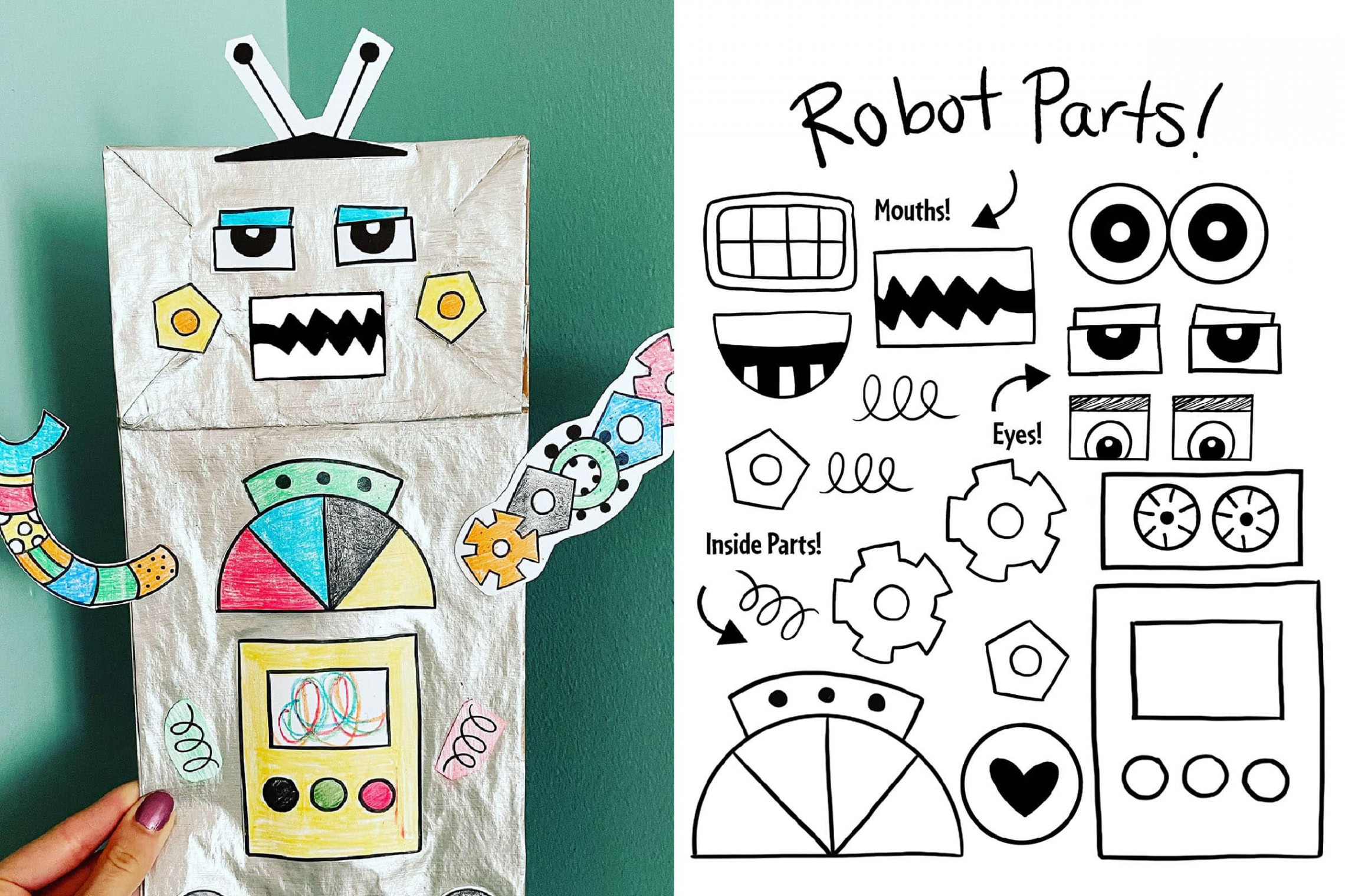 Build A Robot Craft for Kids! Free Printable! ⋆ The Hollydog Blog