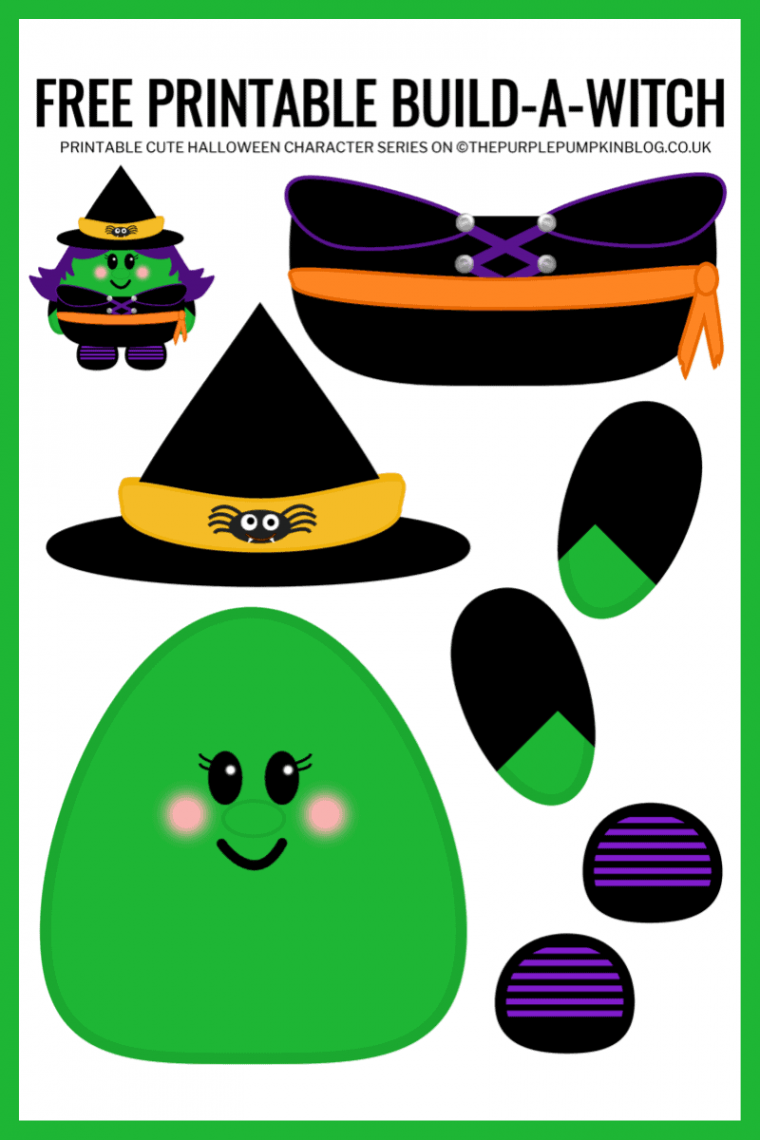 Build-a-Witch! Free Printable Halloween Paper Craft for Kids