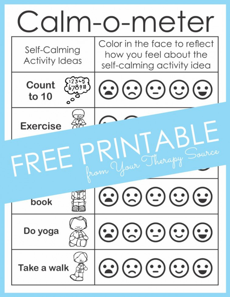 Calm Down Corner Ideas - Free Printables - Your Therapy Source