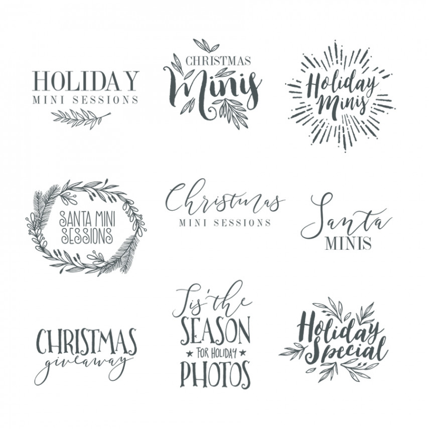 Christmas Holiday Photographer Word Art Overlays – Squijoo