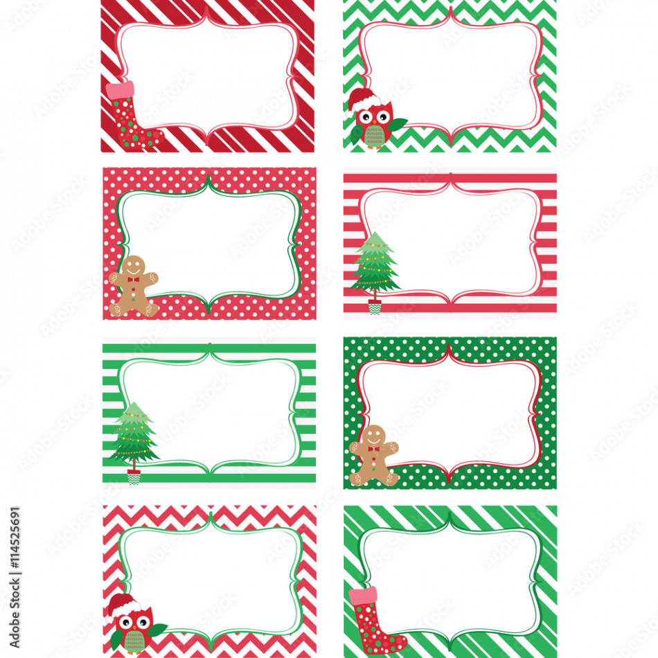 Christmas Printable labels Set