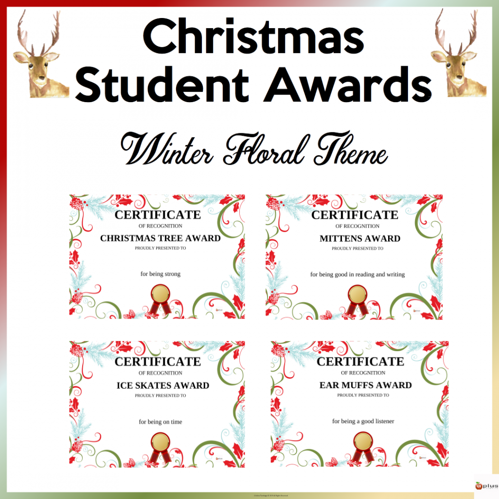 Christmas Student Awards Winter Floral Theme