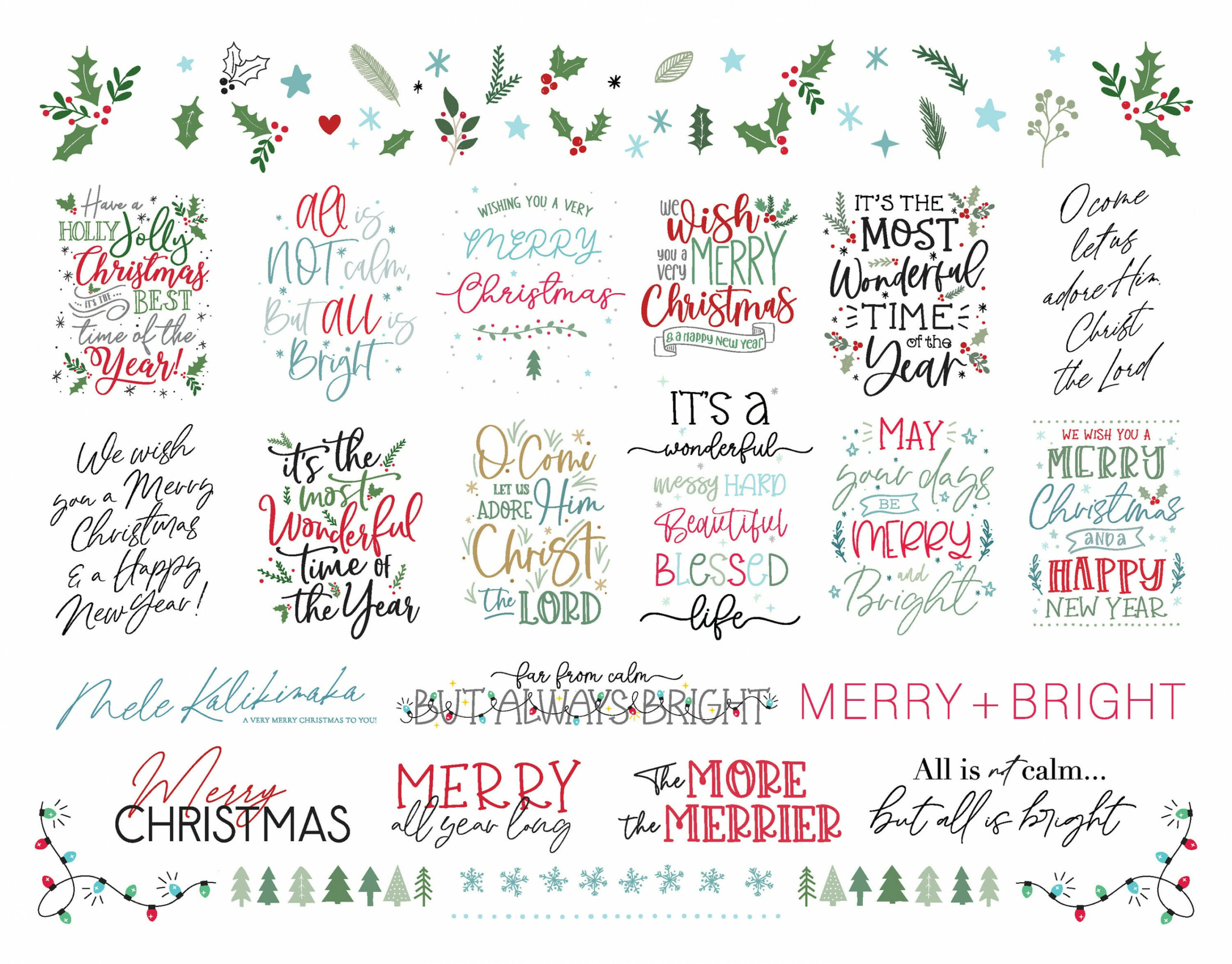 Christmas SVG Bundle - Christmas SVG - Christmas Overlays