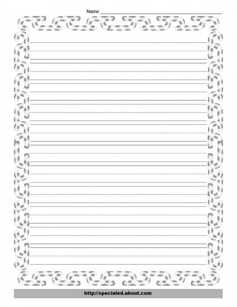 Christmas Writing Paper With Decorative Borders