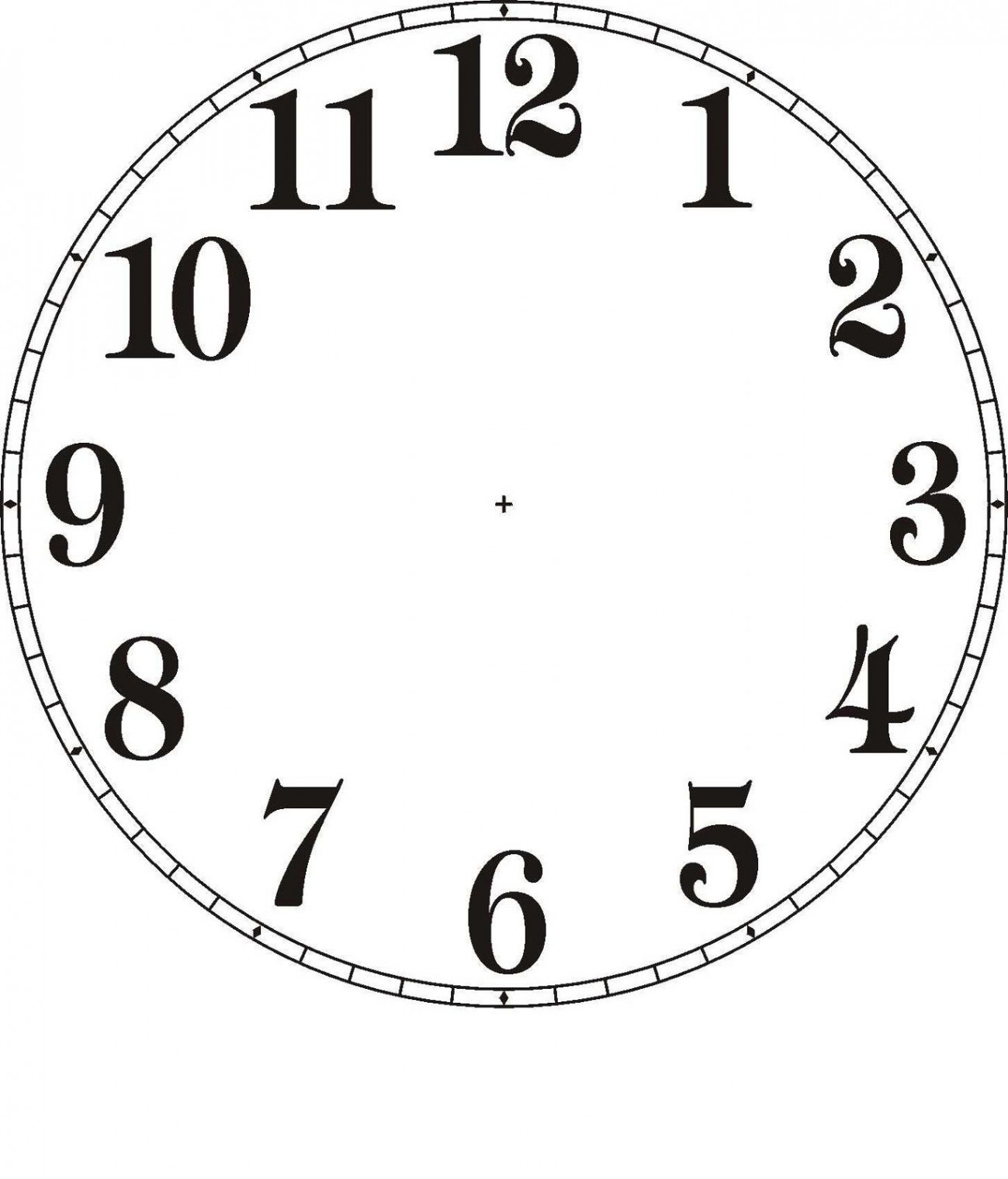 Clock Face Printable for Media Reading Clock  Clock face