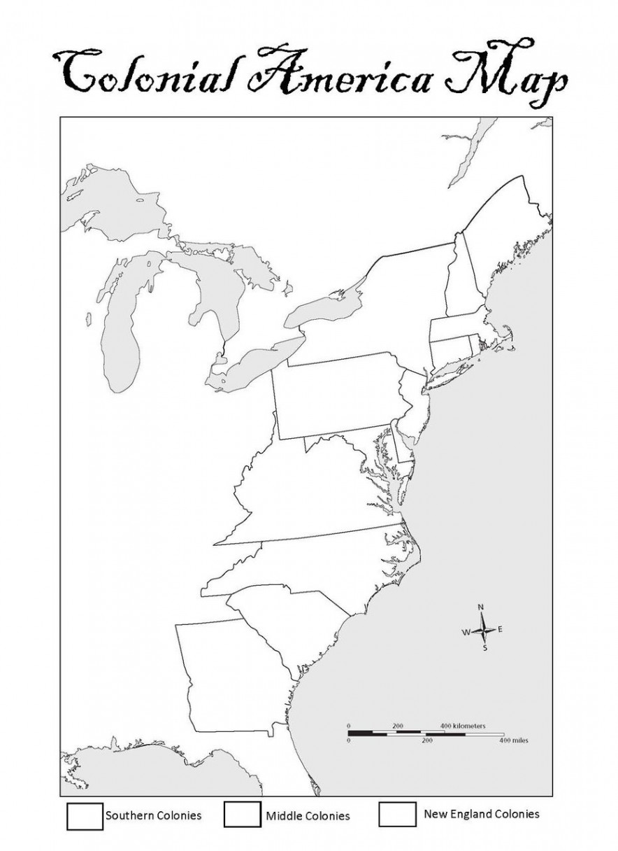 Colonies Map - Colonial America Map