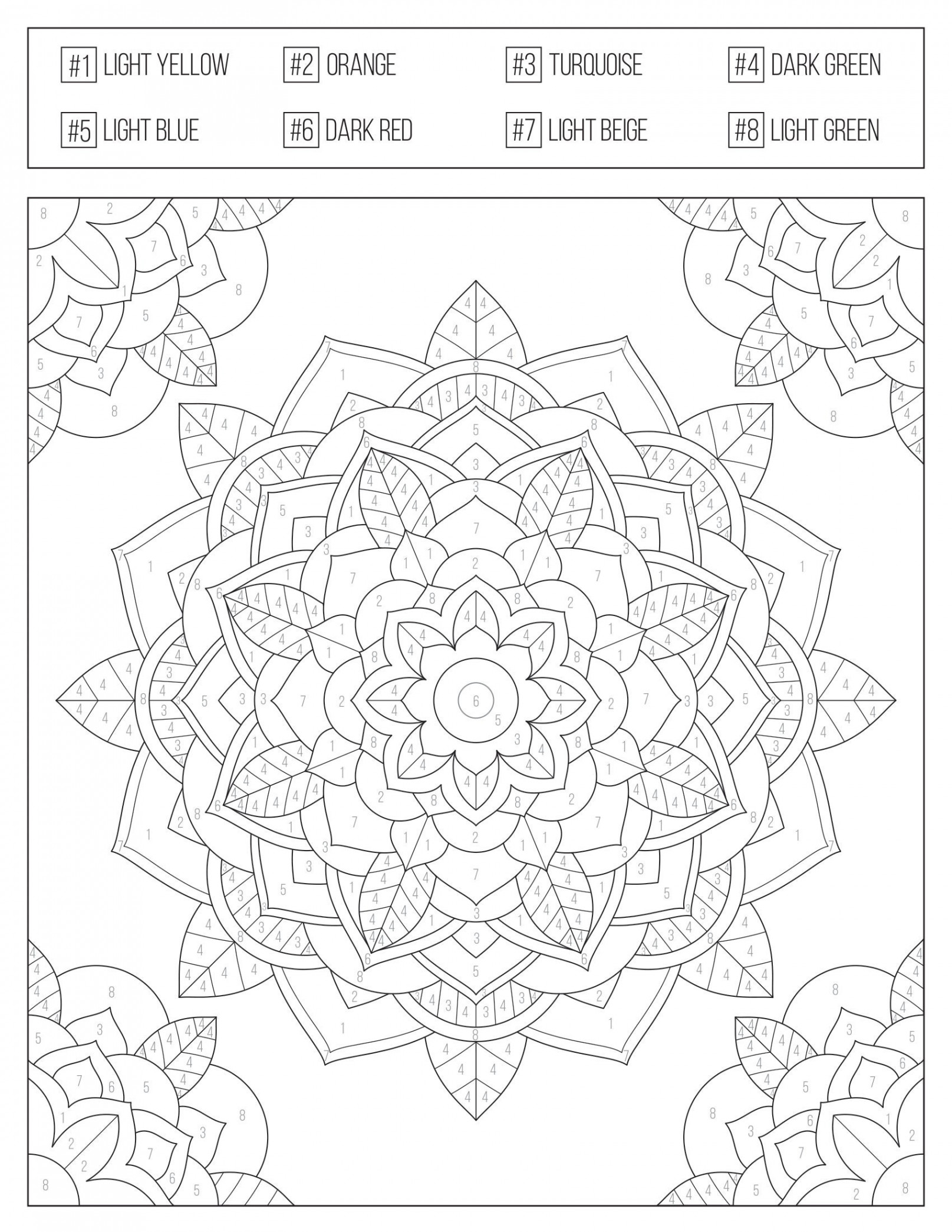 Color by Numbers Printable Coloring Book for Adults & Teens - Etsy