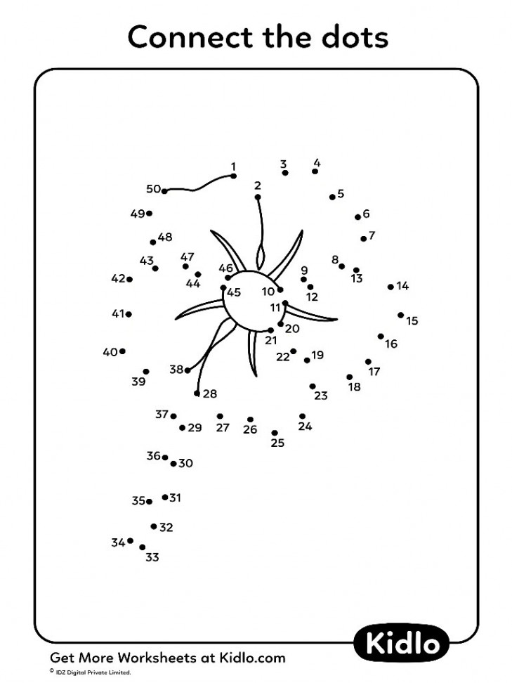 Connect The Dots - - Activity Worksheet #0 - Kidlo