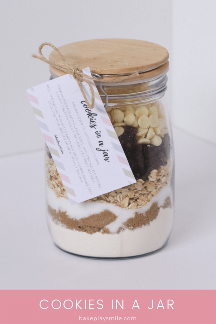 Cookies In A Jar  Homemade Gift with FREE Printable Gift Tag