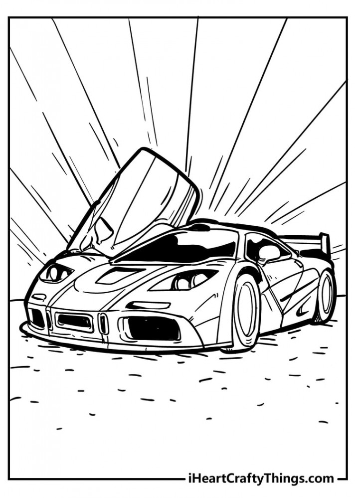 Cool Car Coloring Pages (% Free Printables)