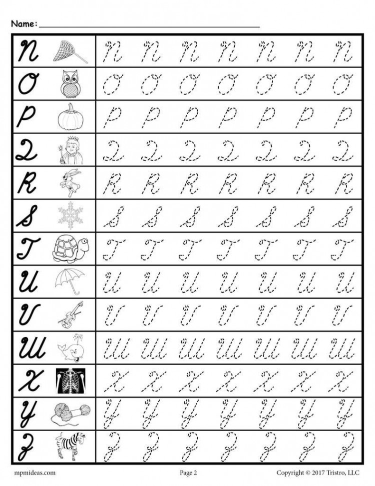 Cursive Uppercase Letter Tracing Worksheets!  Cursive writing