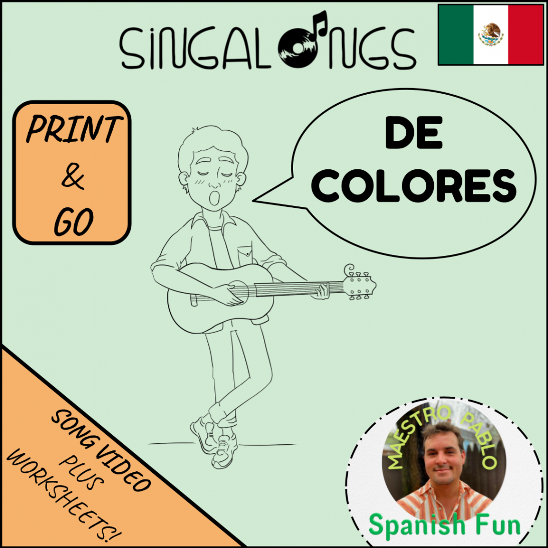 De Colores  Song Video and Printable Worksheets  Made By Teachers