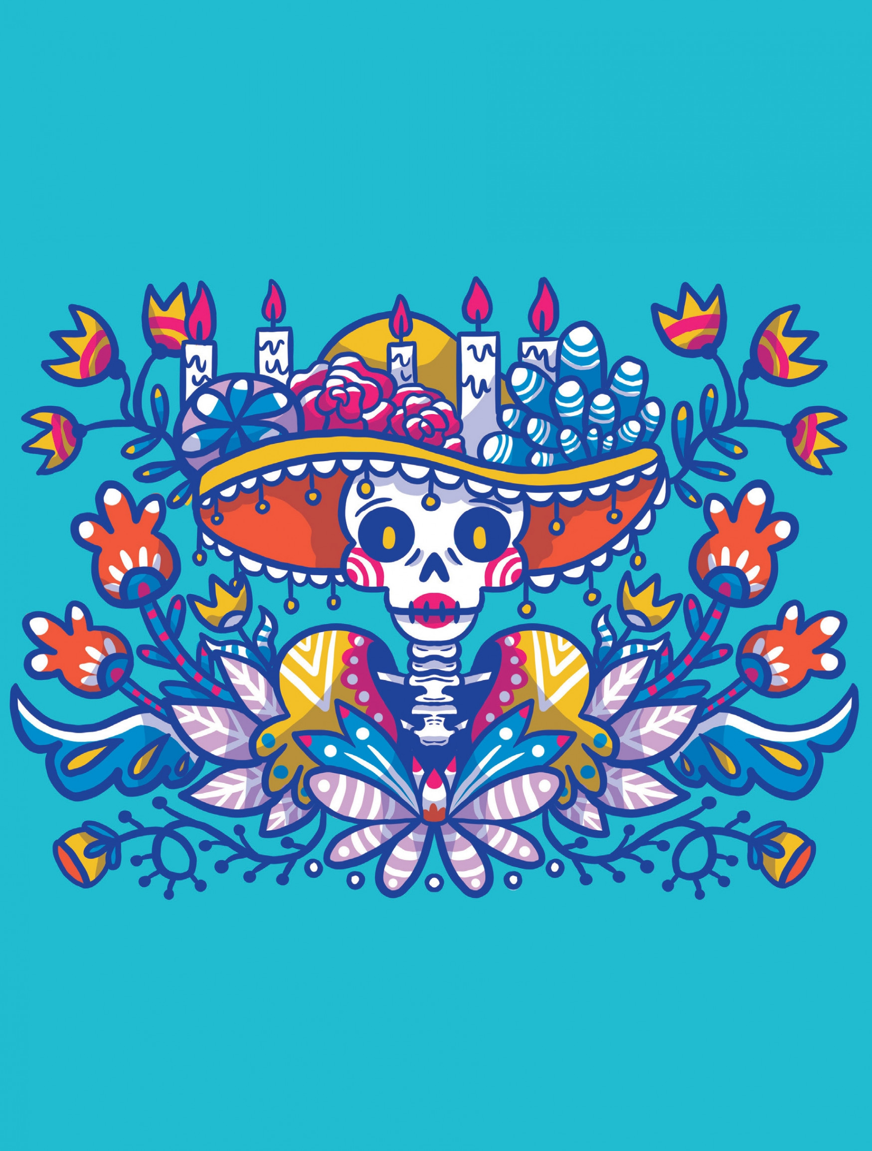 Dia de Los Muertos Series - Free Coloring Pages & Printables  HP