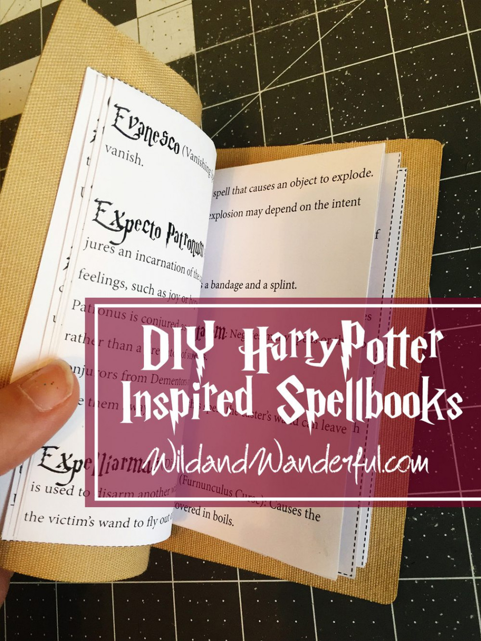 DIY Harry Potter Spellbook + Printable  Wild+Wanderful