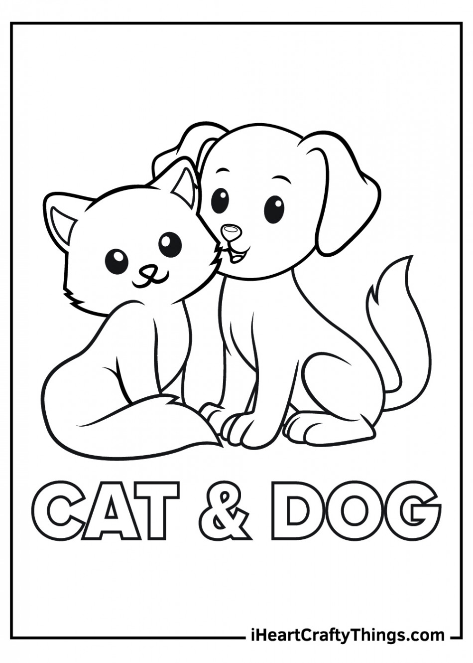 Dog And Cat Coloring Pages (% Free Printables)