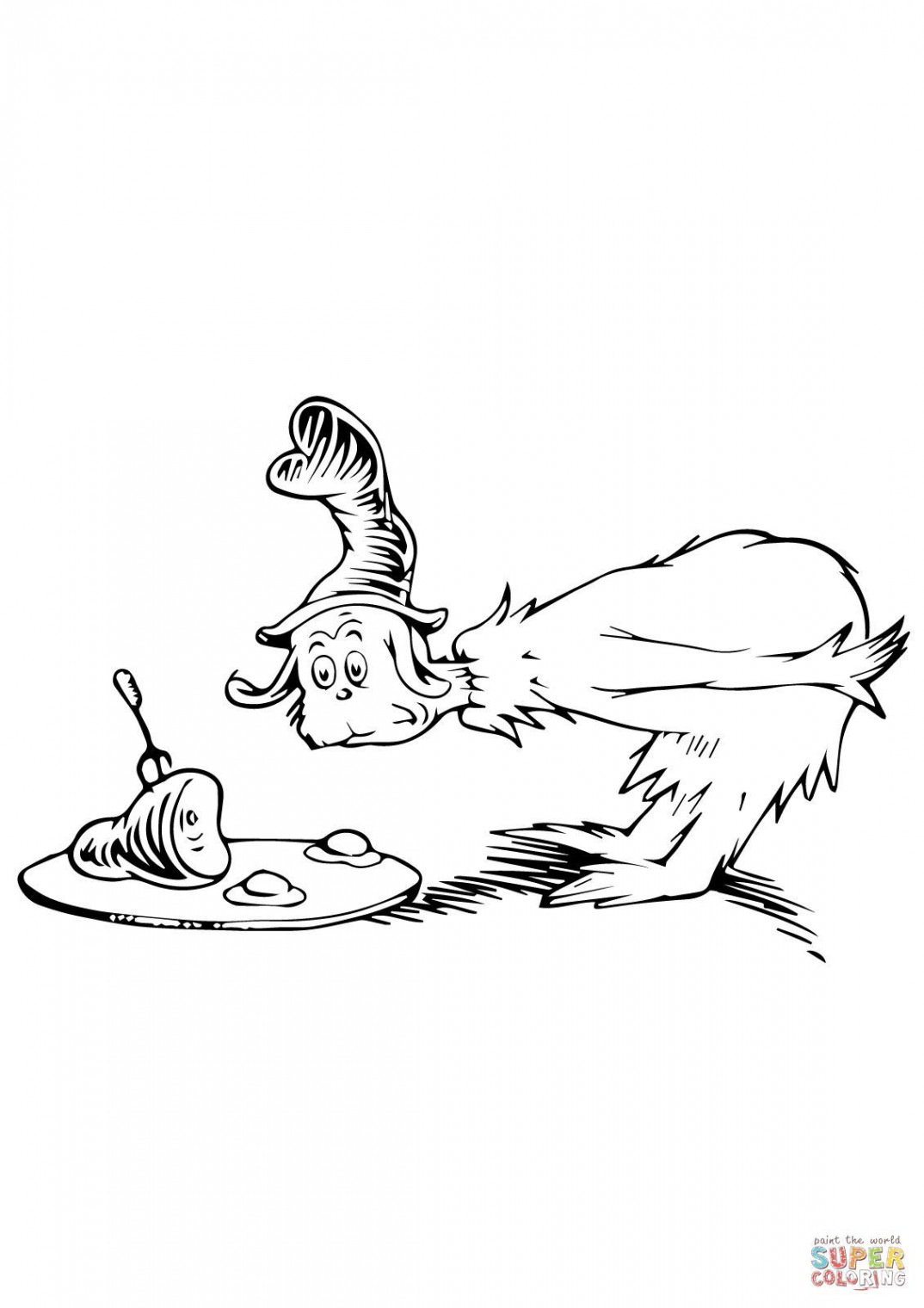 Dr seuss coloring pages, Green eggs and ham, Dr seuss coloring sheet