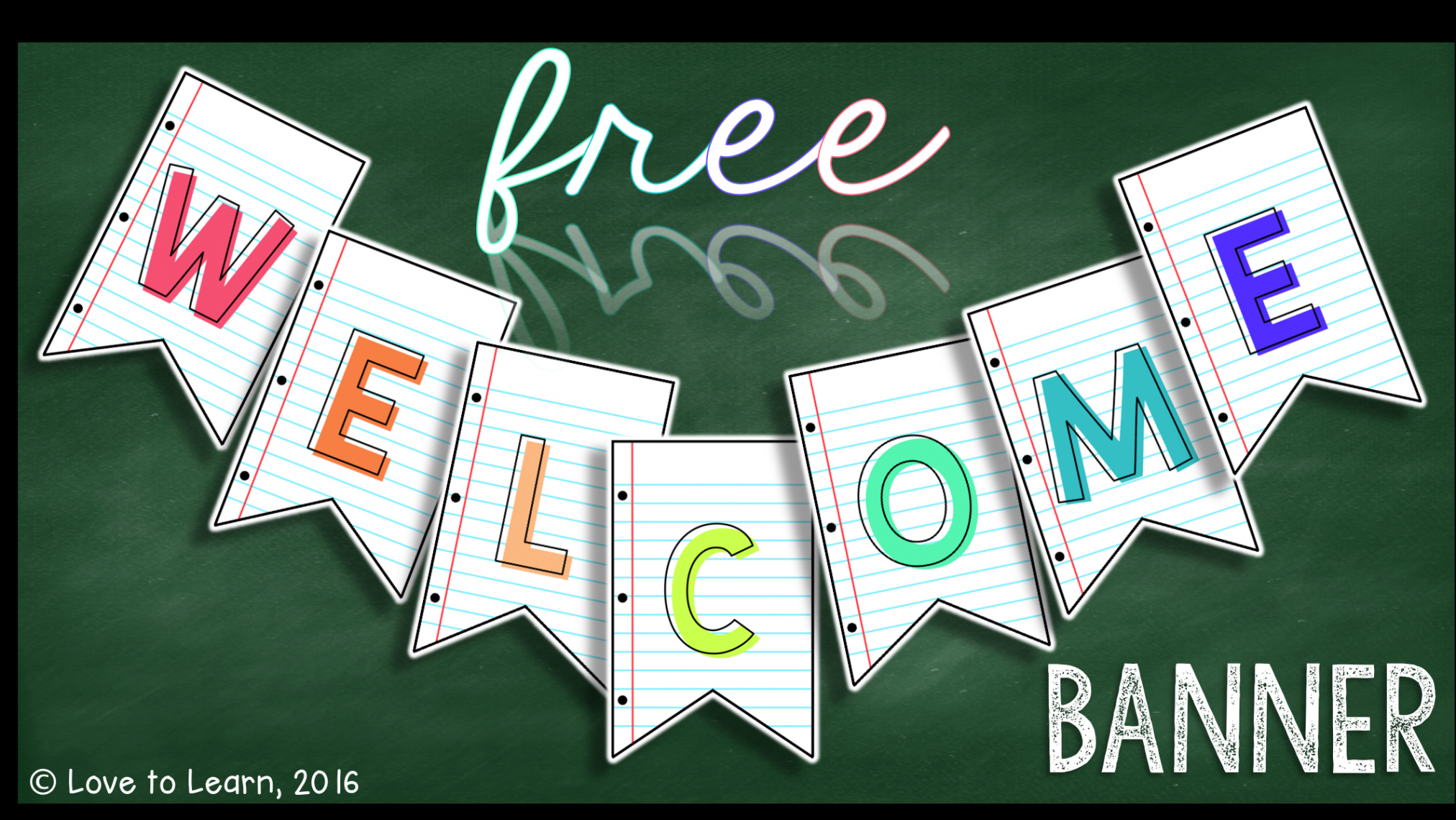 Dress up your classroom with this FREE printable welcome pennant