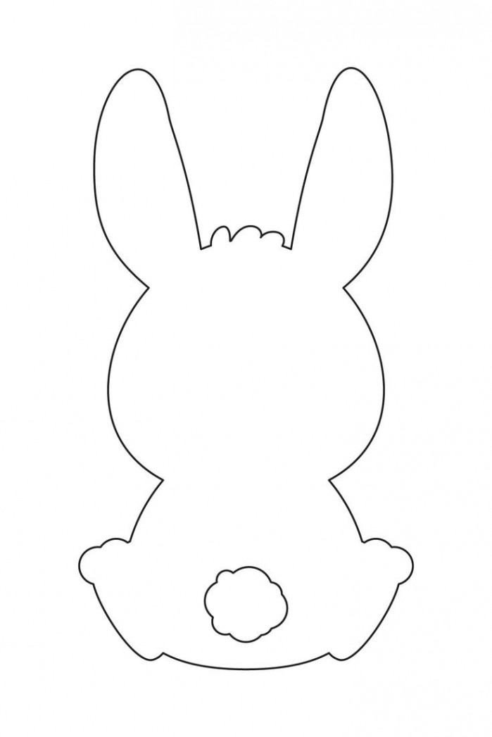 Easter Bunny Outline Template  Easter printables free, Easter