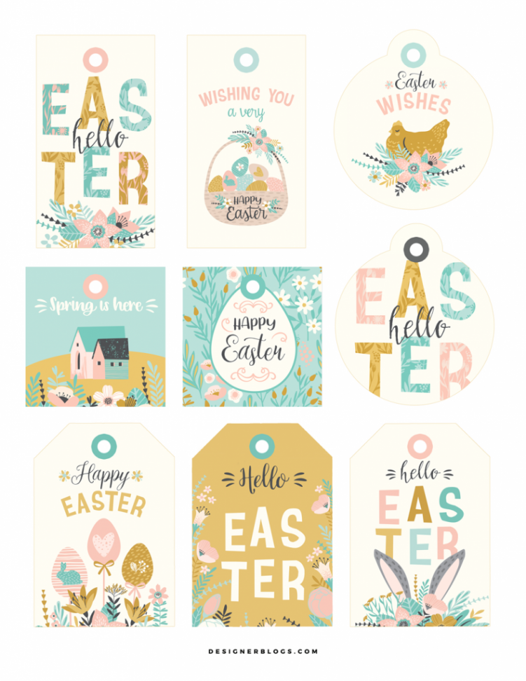 Easter Gift Tags  Free Printable - Designer Blogs