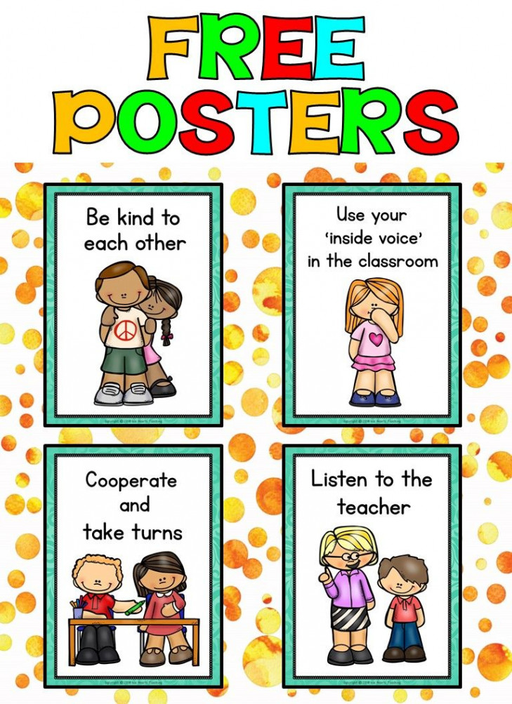 Editable Classroom Rules Posters (FREE) Classroom Decor for Back