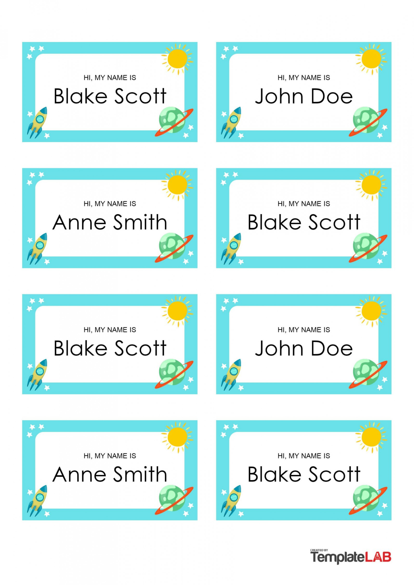 Editable Name Tag & Name Badge Templates [Free]