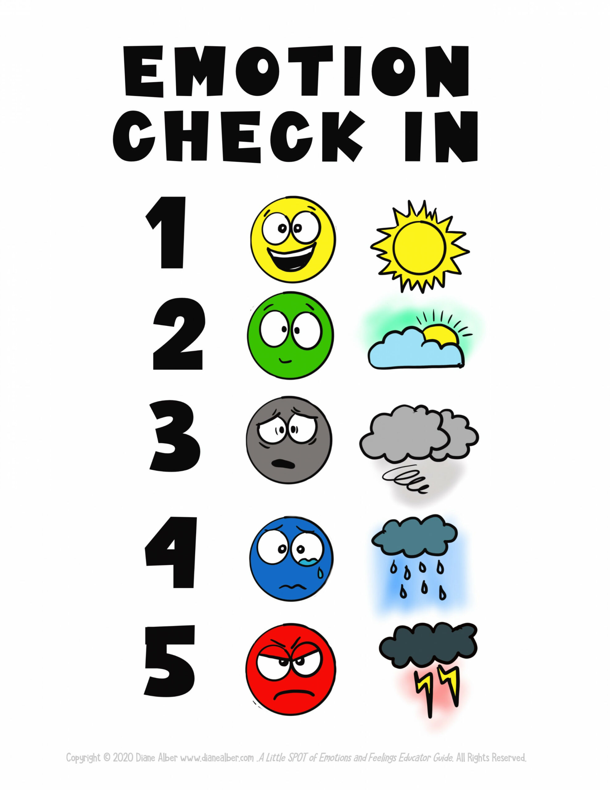 Emotion Check In-Download Activity Printable – Diane Alber