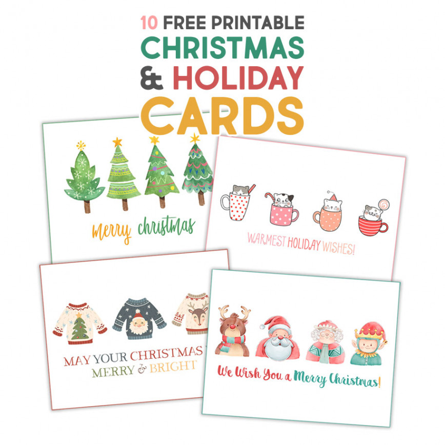 Fabulous Free Printable Christmas & Holiday Cards - The Cottage Market