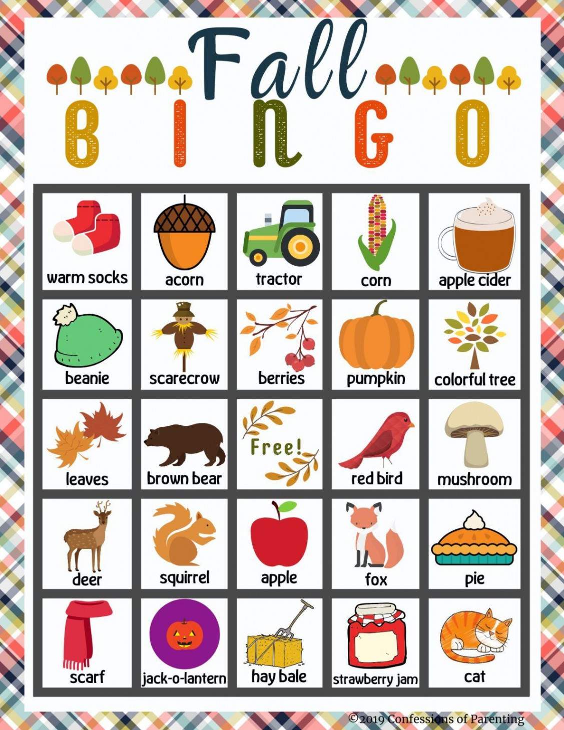 Fall Bingo Free Printable  Bingo for kids, Bingo games for kids