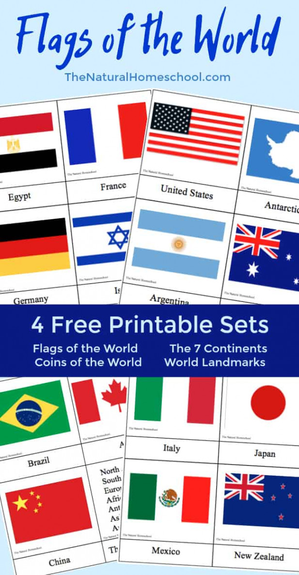 Fantastic Country Flags of the World with  Free Printables