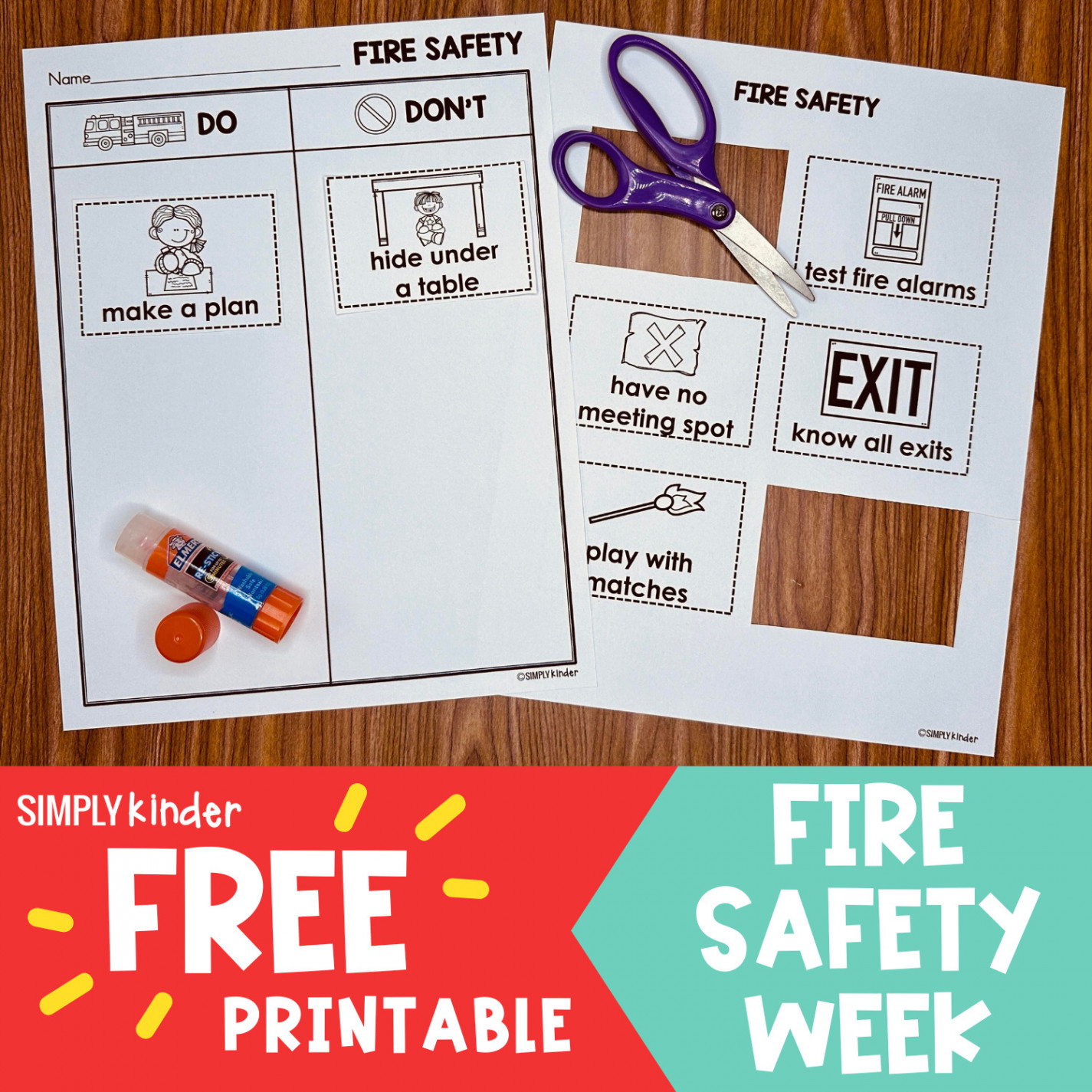 Fire Safety Free Printable - Simply Kinder