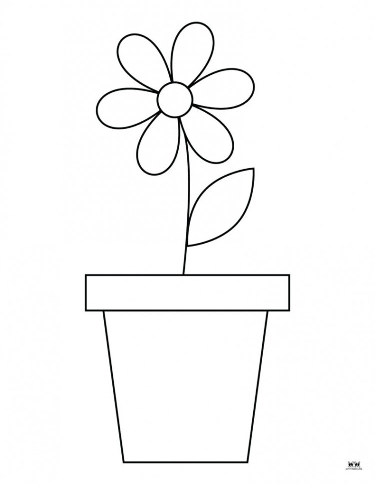 Flower Coloring Pages -  FREE Printable Pages  Printabulls