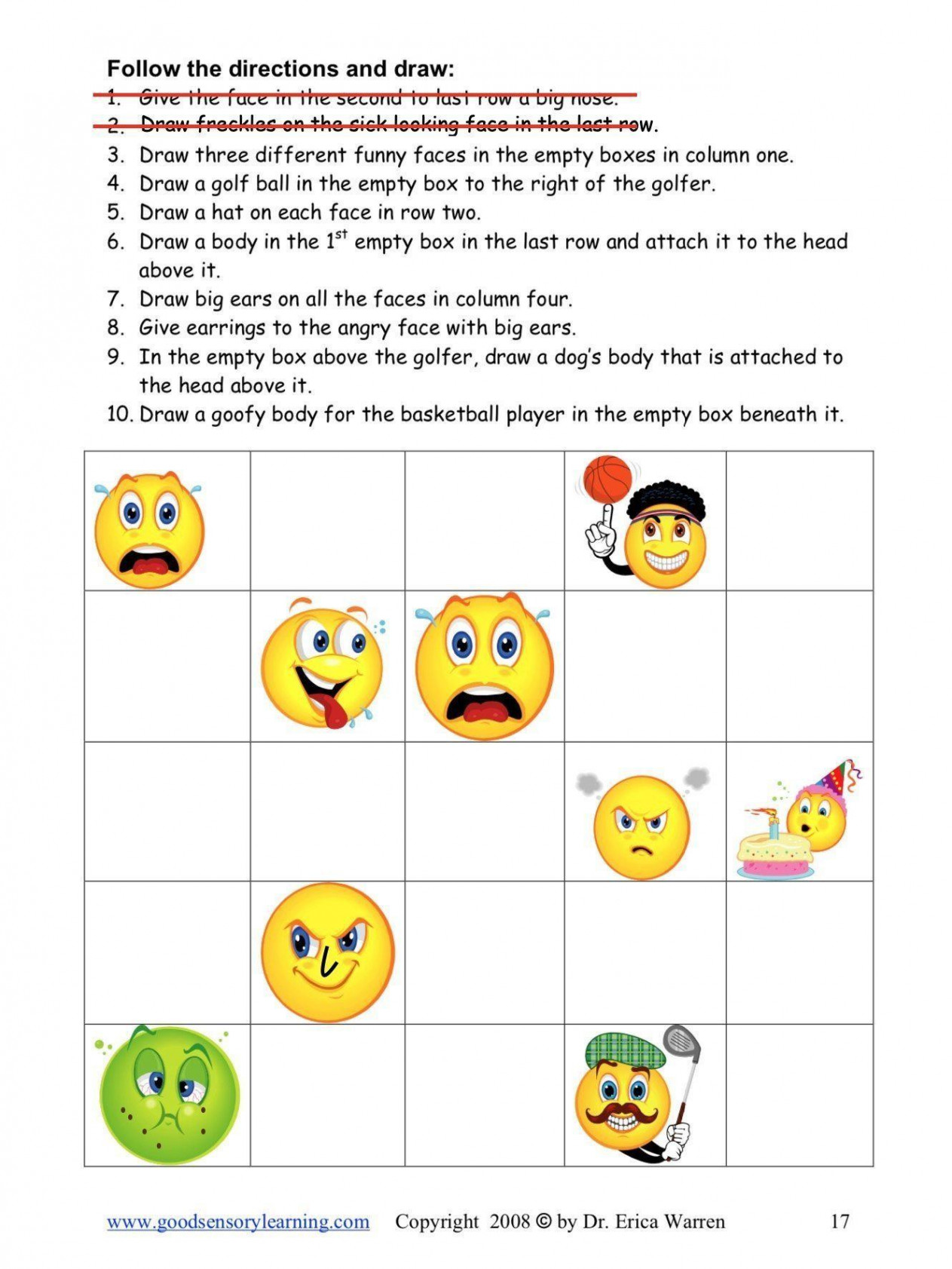 Following Directions Worksheets  Activities For Beginners – Good