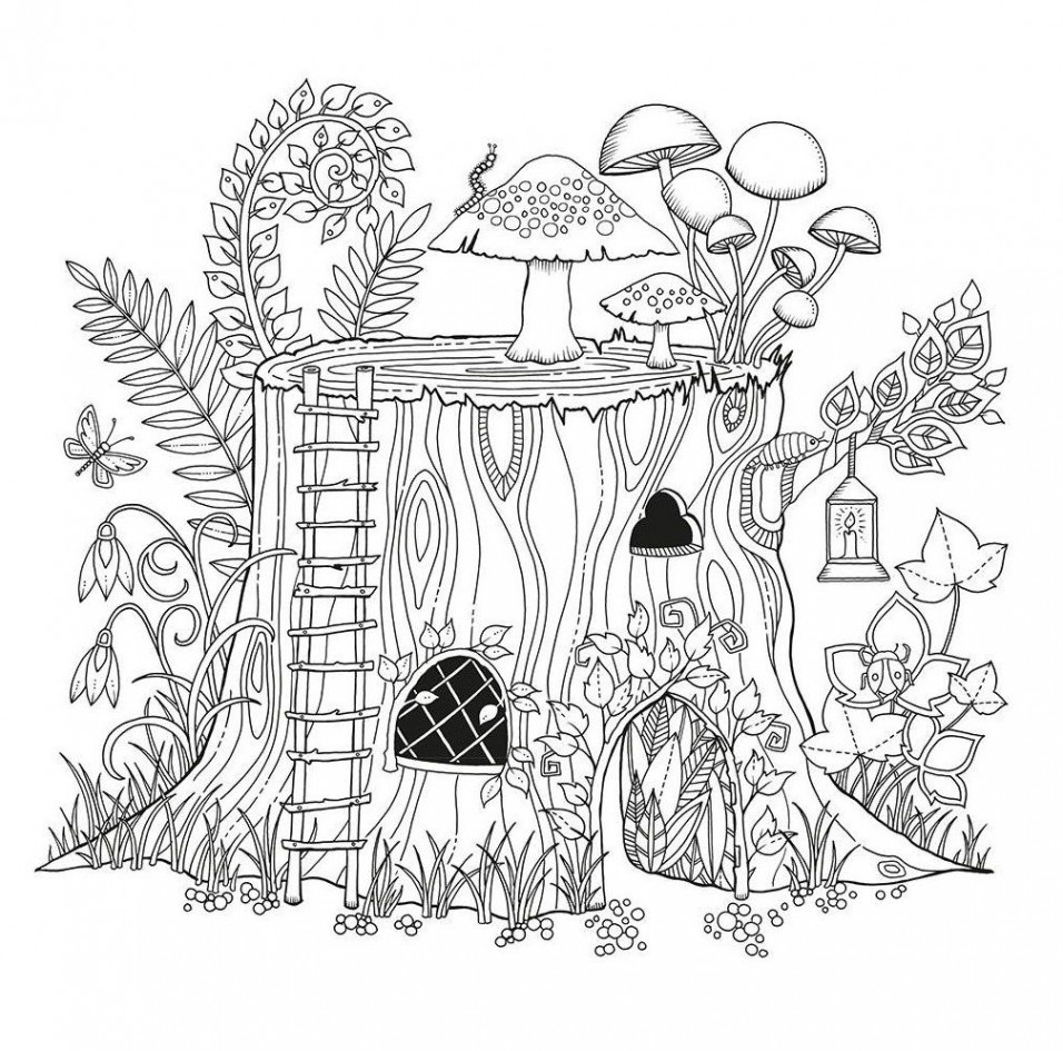 Forêt enchantée - Enchanted forest by Johanna Basford  Coloring