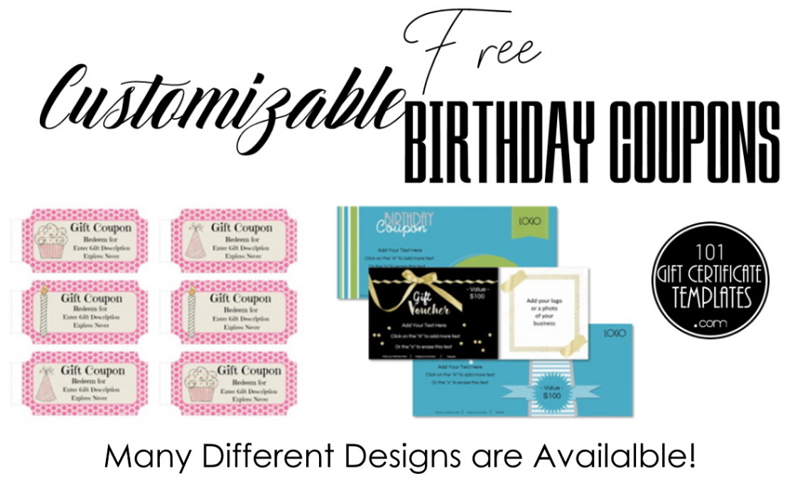 FREE Birthday Coupon Template - Customize Online & Print