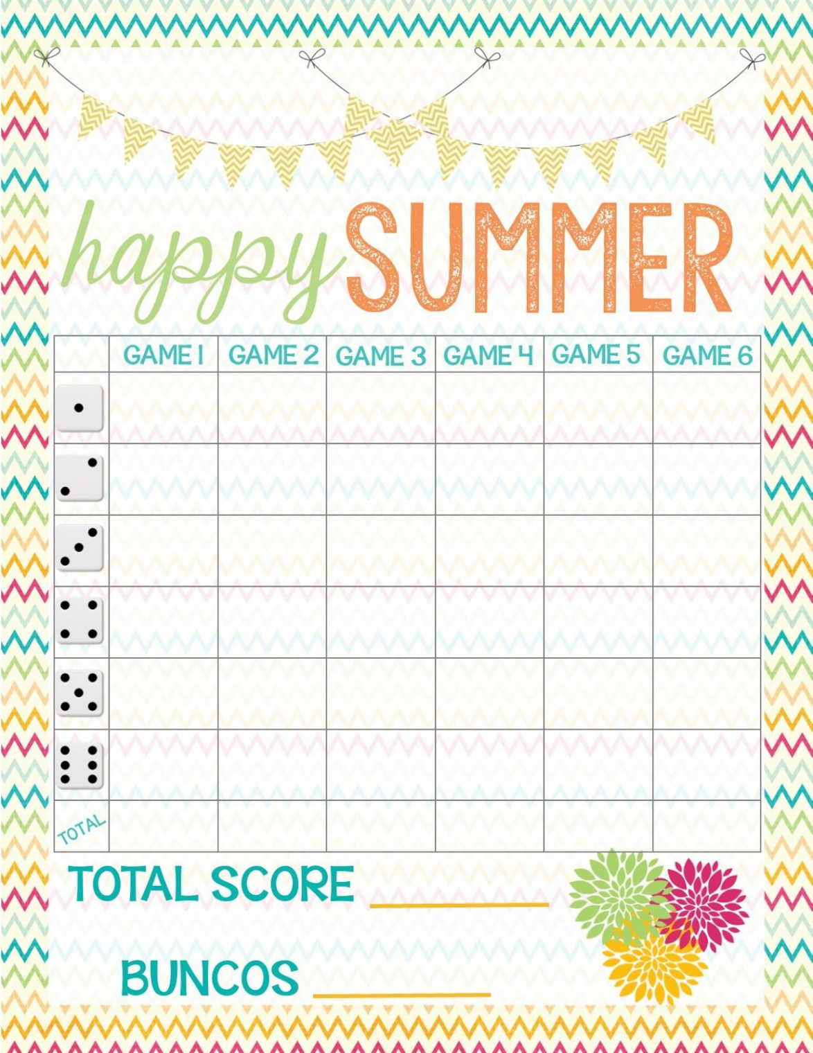 Free Bunco Score Sheet  Bunco score sheets, Bunco, Bunco themes