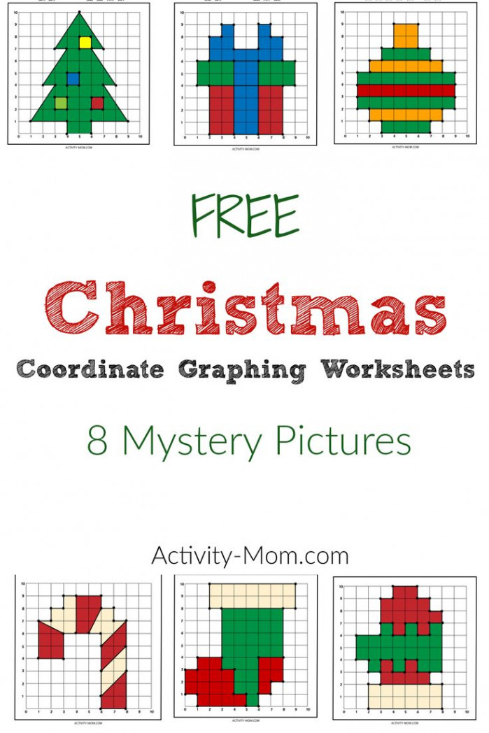 Free Christmas Coordinate Graphing Worksheets - The Activity Mom