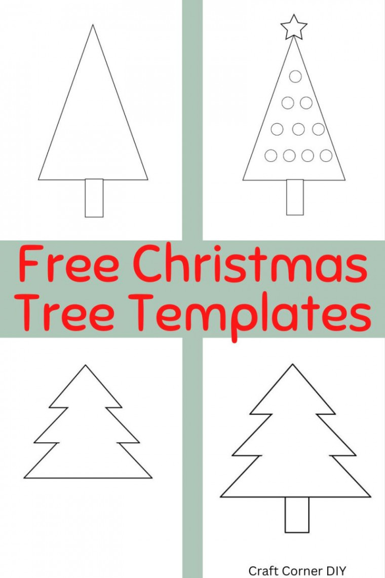 Free Christmas Tree Templates (Free Printable)  Craft Corner DIY