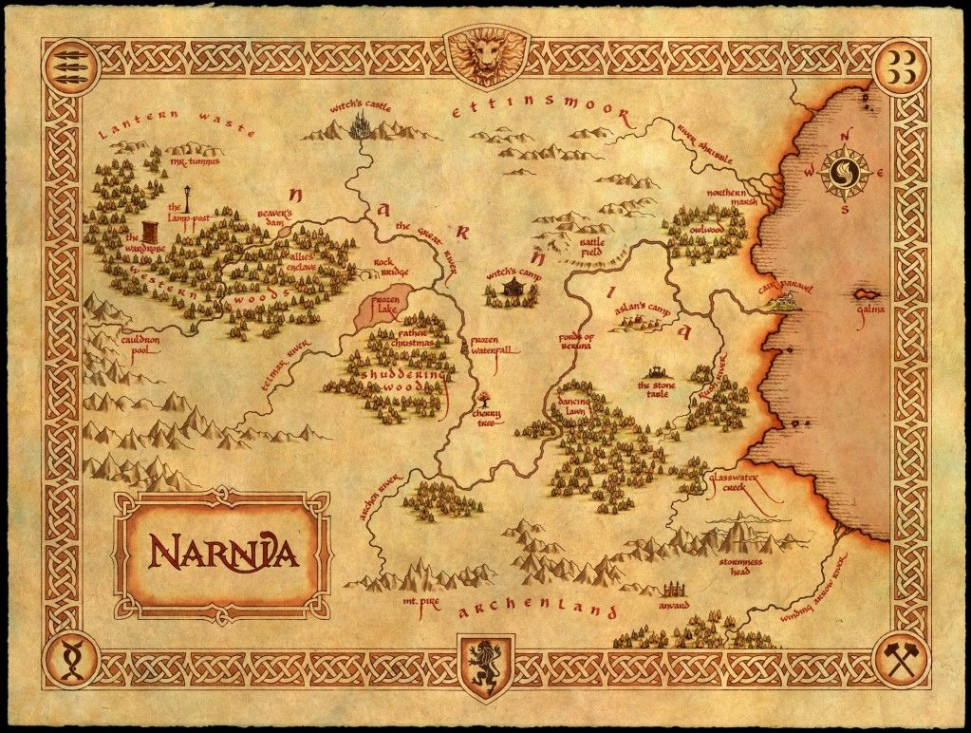 Free Chronicles of Narnia Resource Unit  Map of narnia