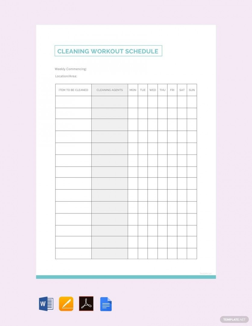 FREE Cleaning Schedule Template - Download in Word, Google Docs