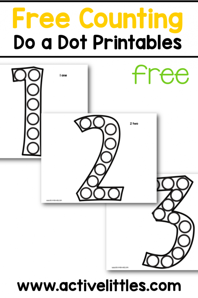 Free Counting Do-a-Dot Printables - Active Littles