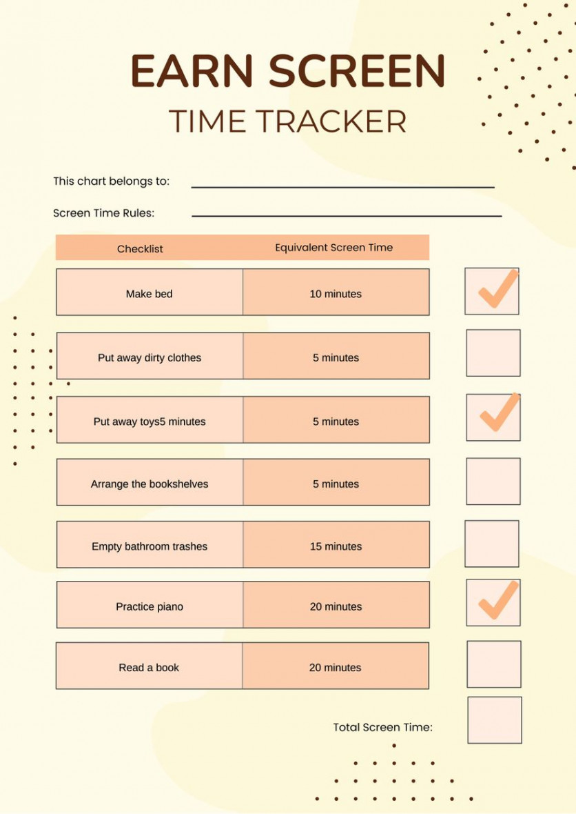 Free Earn Screen Time Chart - Download in PDF, Illustrator