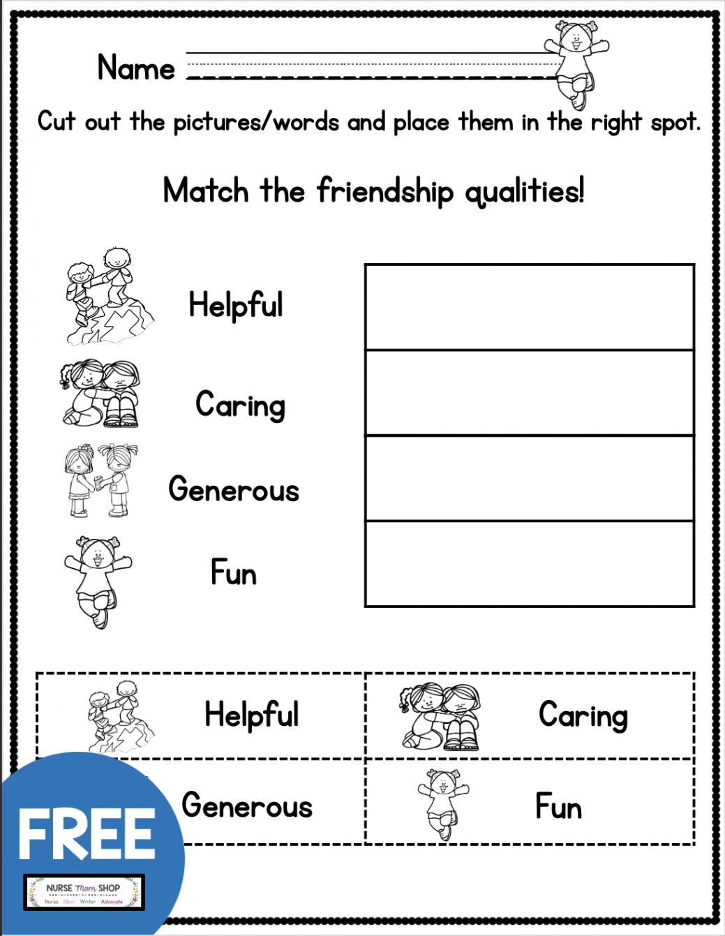 FREE Friendship Printables  Social emotional learning, Life