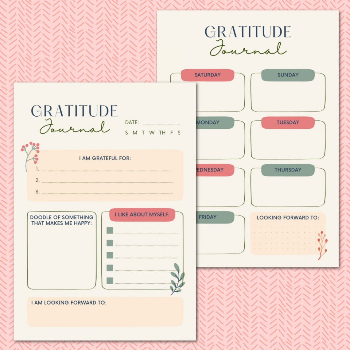 Free Gratitude Journal Printable +  Thanksgiving Printables