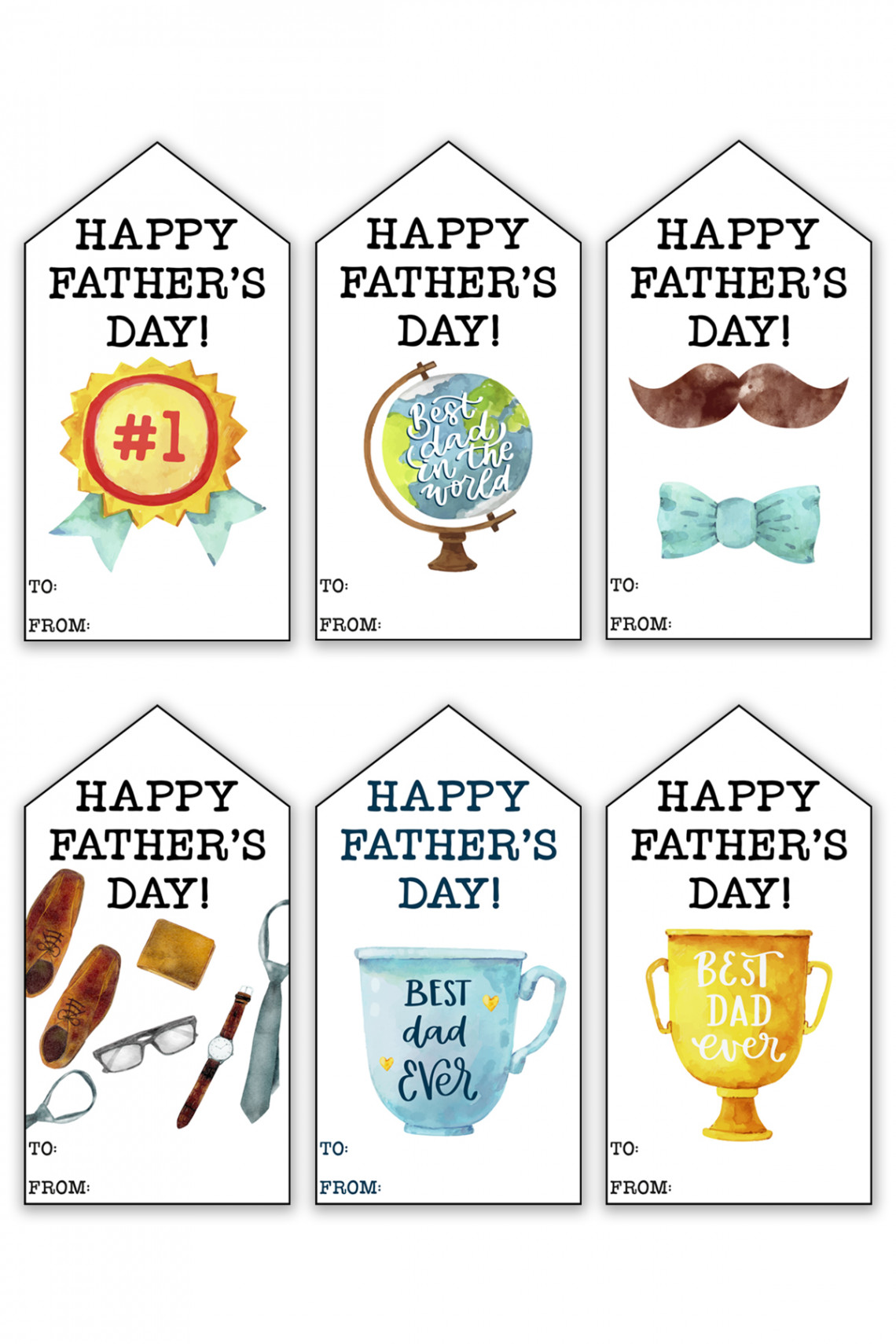 Free Happy Fathers Day Printable Gift Tags Instant Download