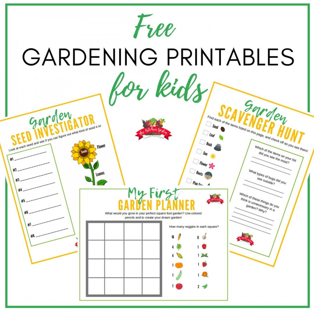 Free Kids Gardening Printables - The Kitchen Garten