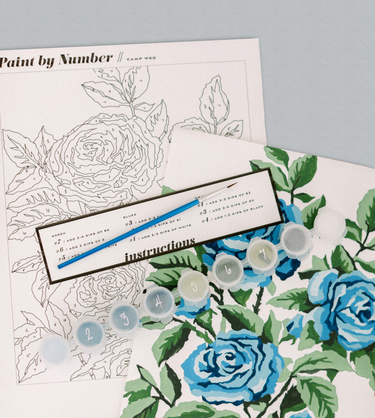 FREE Paint by Numbers Printable Floral Download - Saffron Avenue