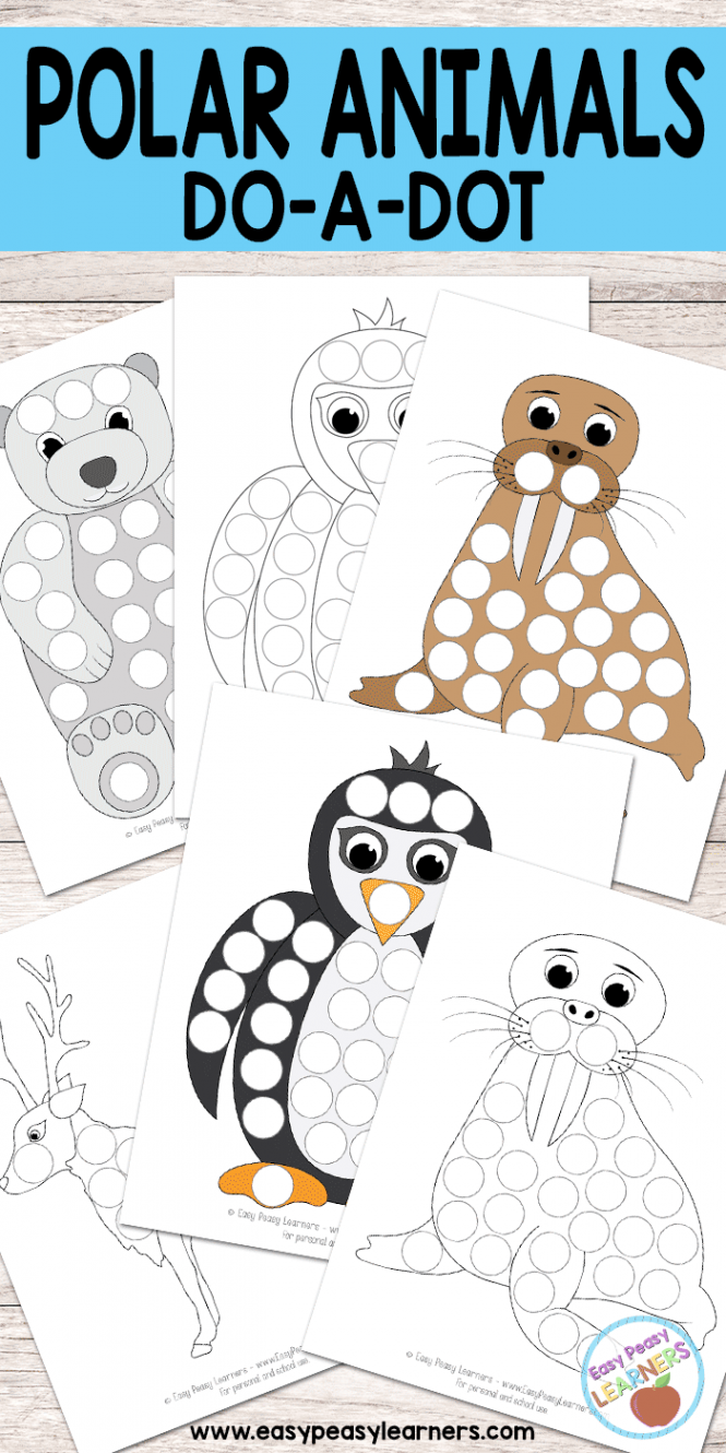 Free Polar Animals Do a Dot Printables - Easy Peasy Learners