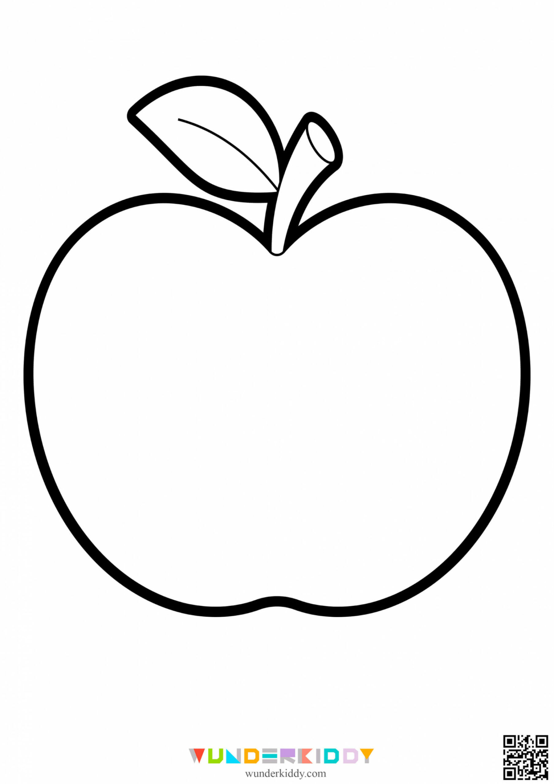 Free Printable Apple Template and Coloring Pages for Kids