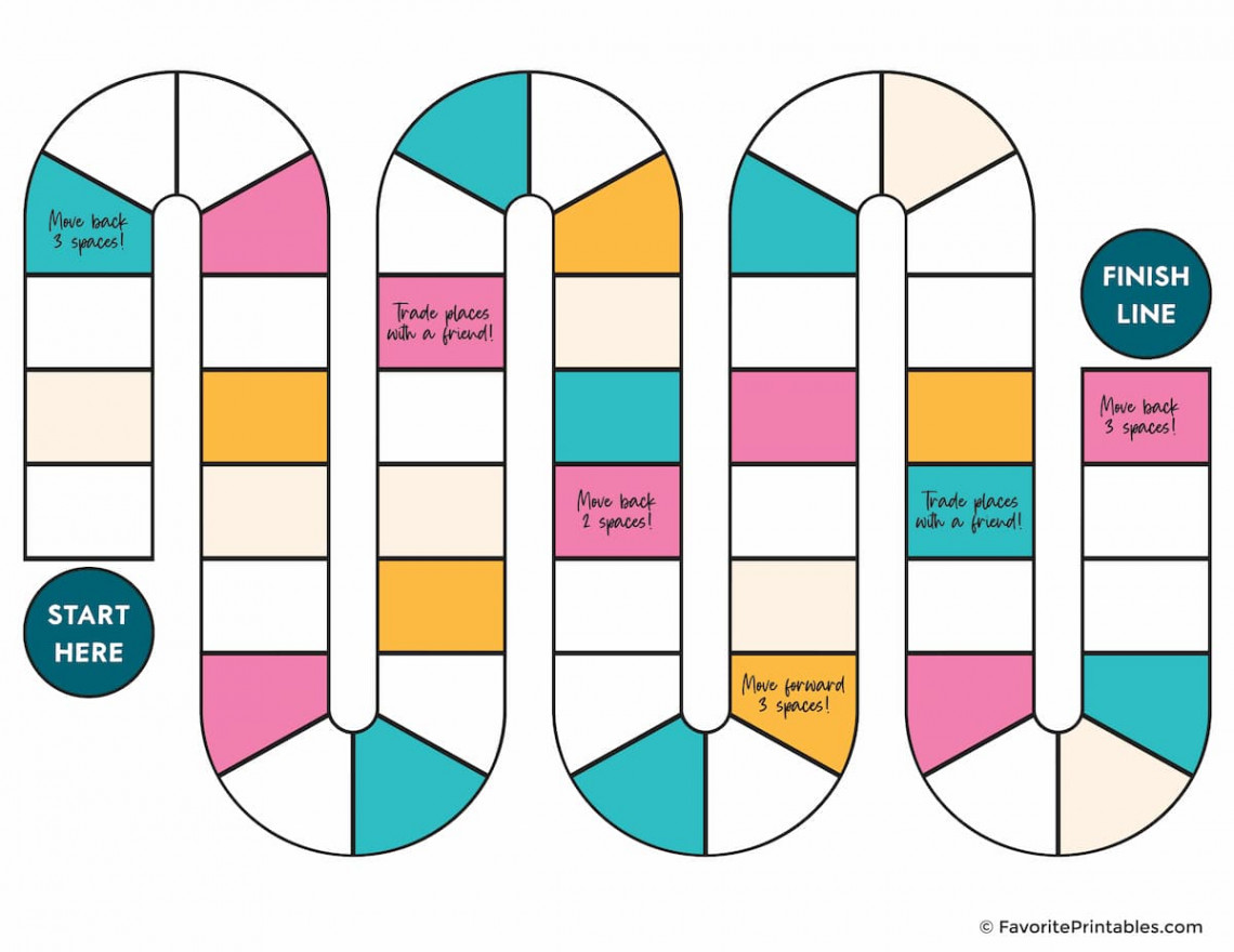 Free Printable Board Game Template - Favorite Printables